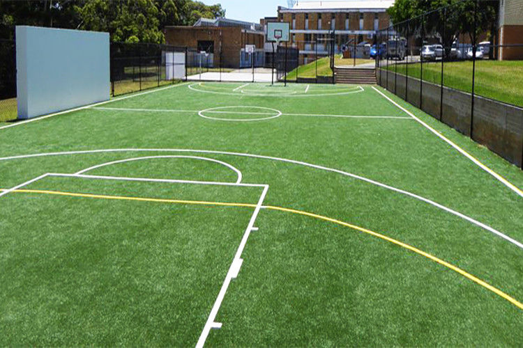 Customized 15mm Artificial Grass For Basketball Field Outdoor SGS Approved