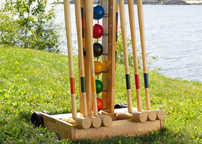 PP Yarn Custom Artificial Croquet Lawn For Hockey / Gate Ball Courts