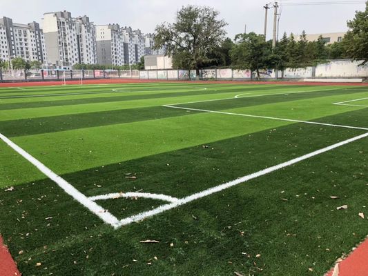 55mm Soccer Artificial Grass Color Customized 40mm 50mm Fake Football Turf Professional Certificated