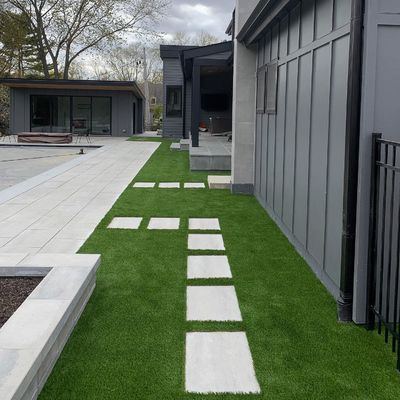 50mm Landscaping Artificial Grass 40-60mm Fake Grass Edging